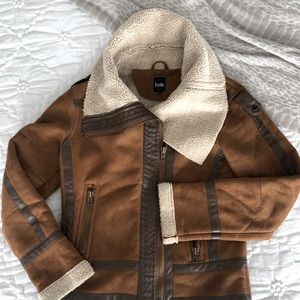 Fall coat with sheep effect